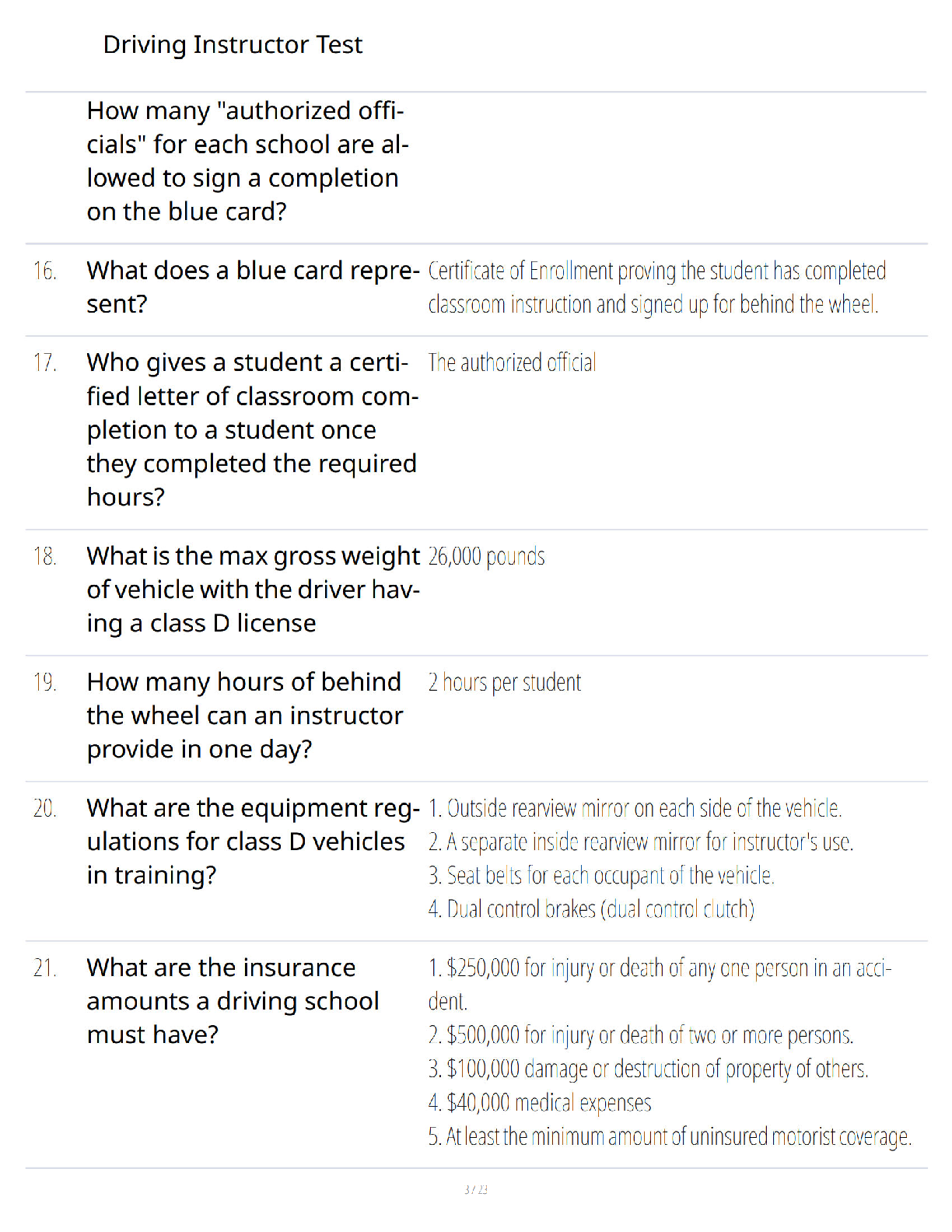 Preview page 2 of Driving Instructor Test Study Guide - Verified Questions and Answers - A+ Guaranteed Success Exam Prep