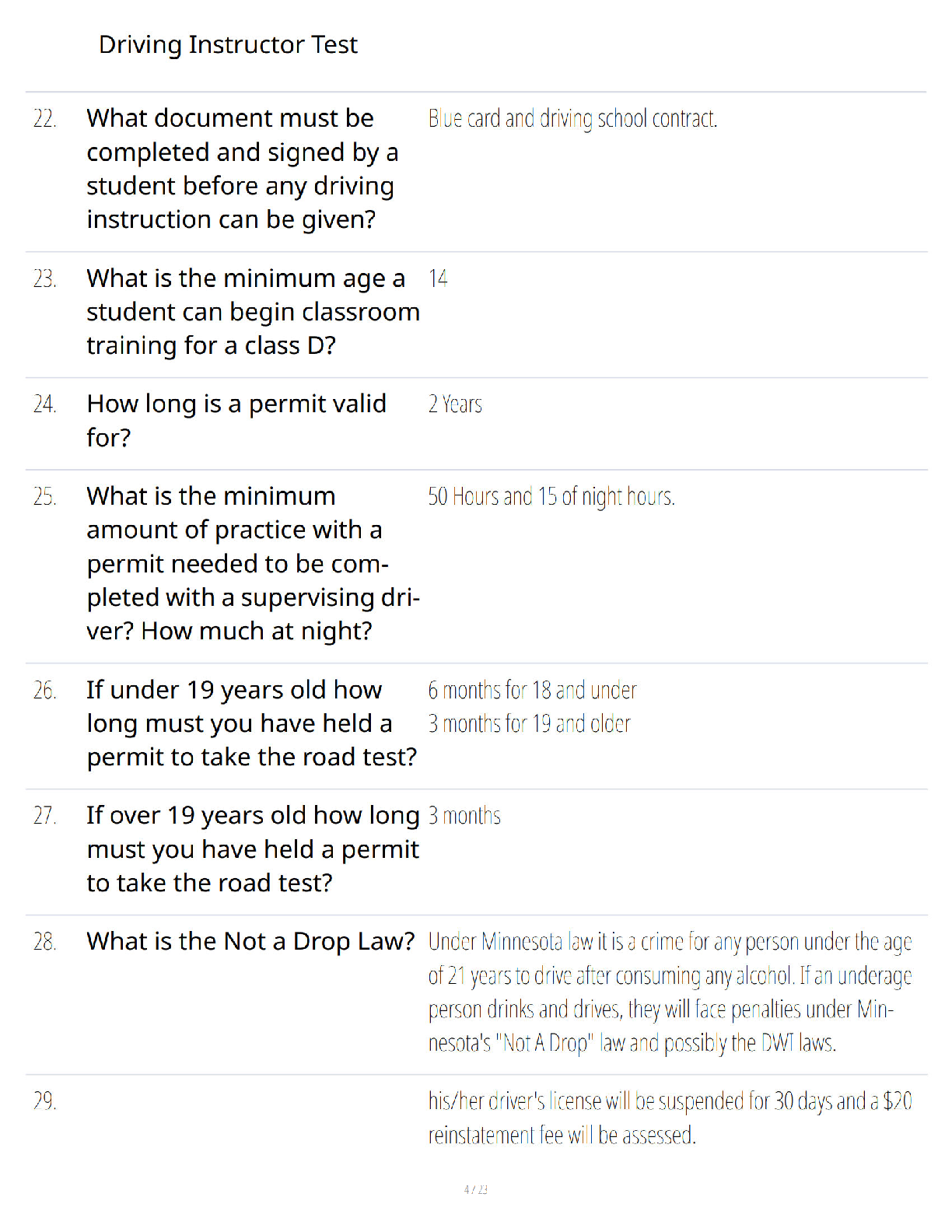 Preview page 3 of Driving Instructor Test Study Guide - Verified Questions and Answers - A+ Guaranteed Success Exam Prep