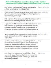 Preview page 4 of PSI P&C Practice Test Exam Prep Study Guide - Verified Questions and Answers - A+ Guaranteed Success Exam Prep