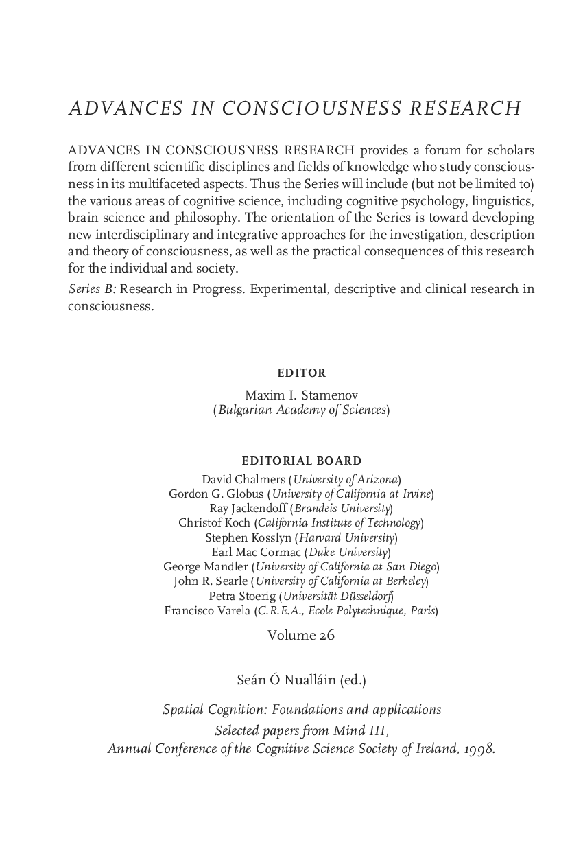 Preview page 3 of Spatial Cognition Foundations and applications 1st Edition By Seán Ó Nualláin
