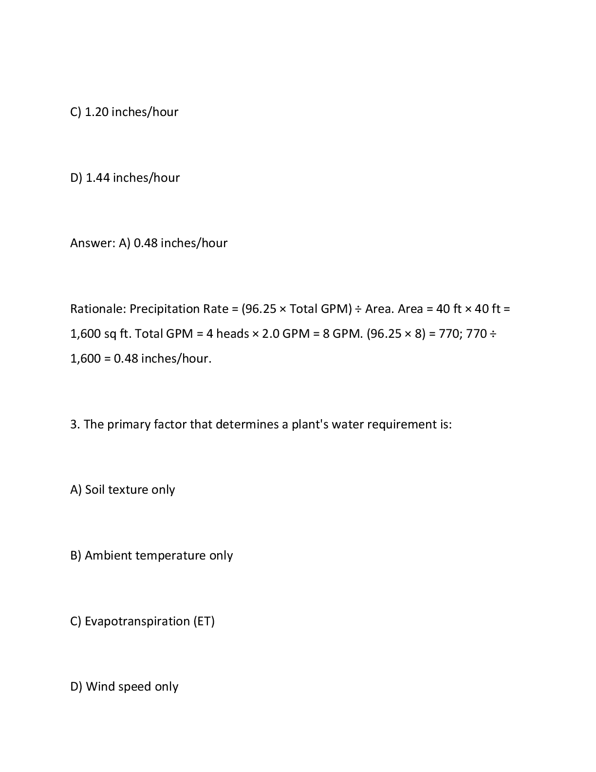 Preview page 3 of North Carolina (NC) Irrigation Contractor Examinations — Level I & II