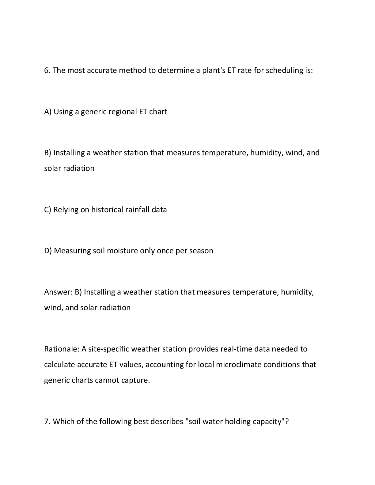 Preview page 6 of North Carolina (NC) Irrigation Contractor Examinations — Level I & II