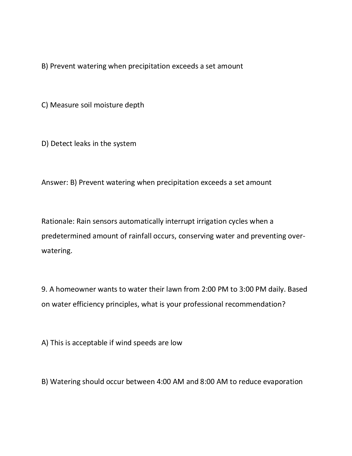 Preview page 8 of North Carolina (NC) Irrigation Contractor Examinations — Level I & II