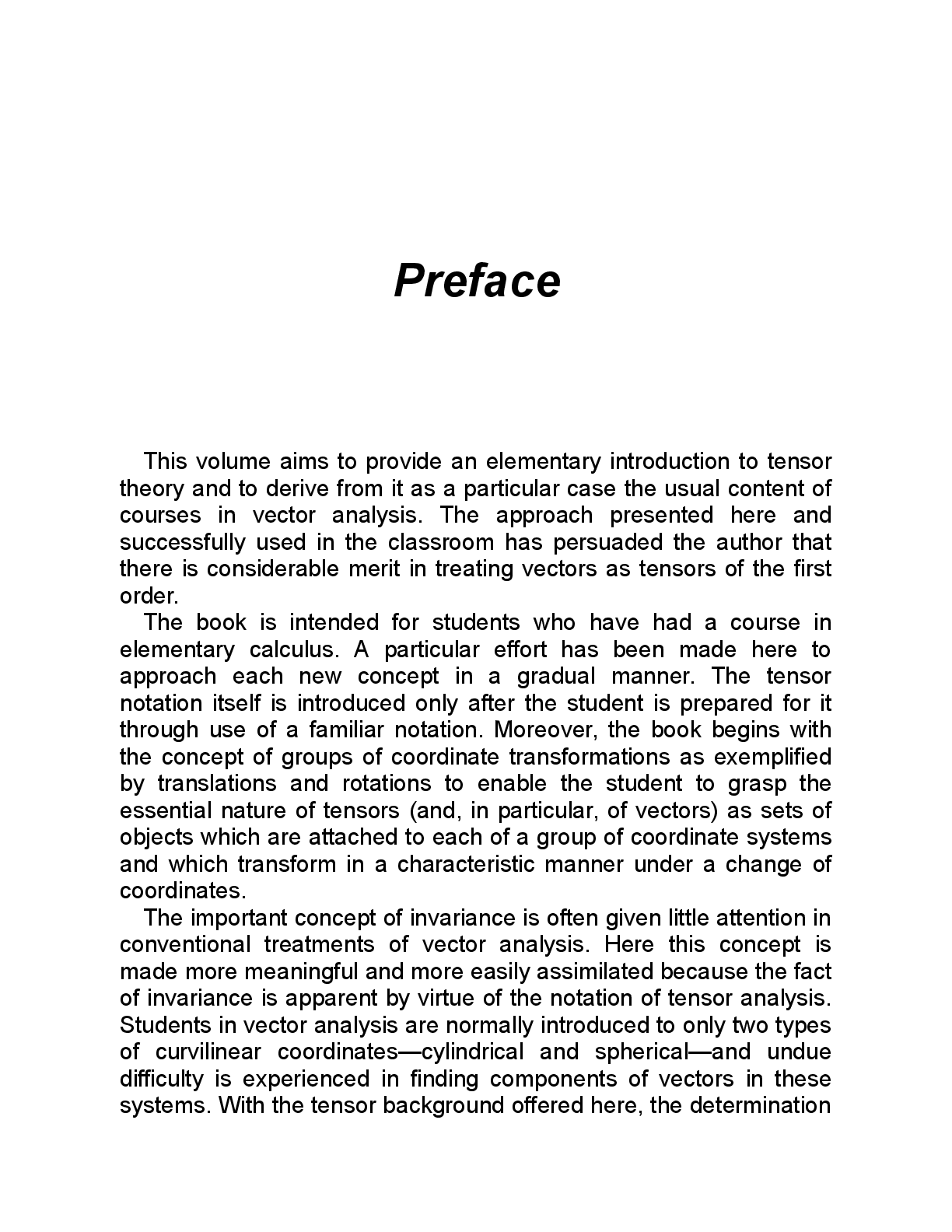 Preview page 2 of eBook PDF Tensor and Vector Analysis With Applications to Differential Geometry 1st Edition By C. E. Springer