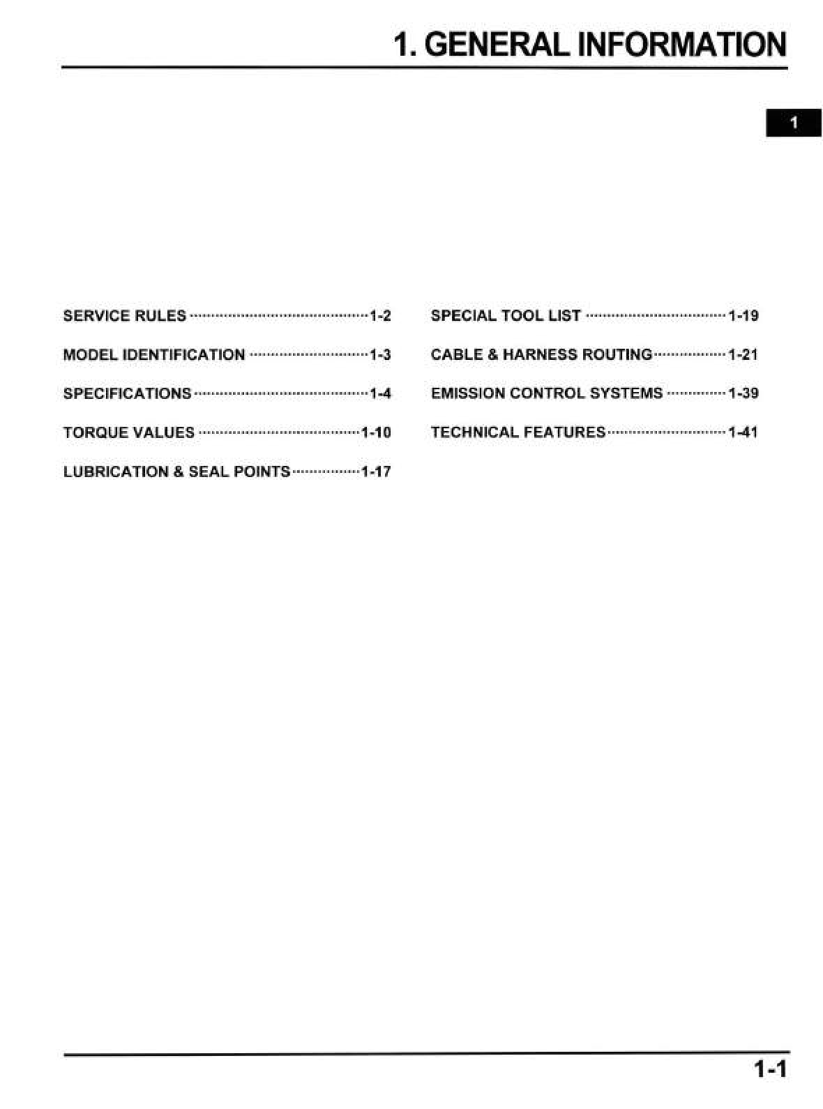Preview page 4 of Honda X ADV 750 2021 Workshop manual