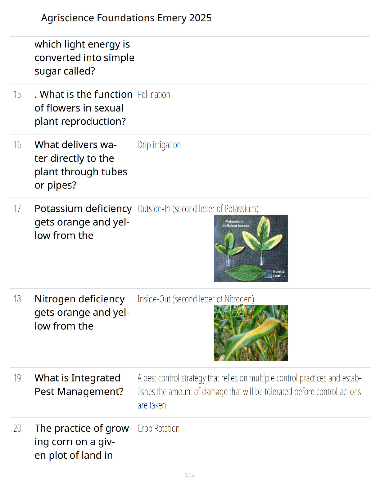 Preview page 2 of Agriscience Foundations Emery 2025 - Complete Study Guide - Verified Questions & Answers - A+ Guaranteed Success Exam Pr