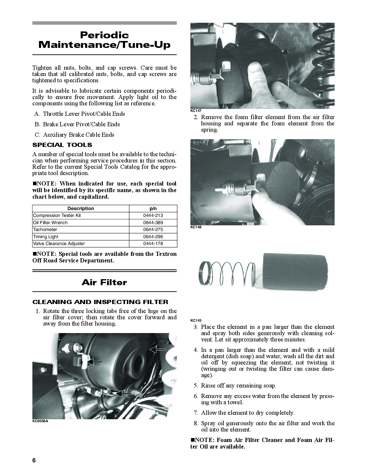 Preview page 8 of Arctic Cat Alterra 500 Service Manual 2018