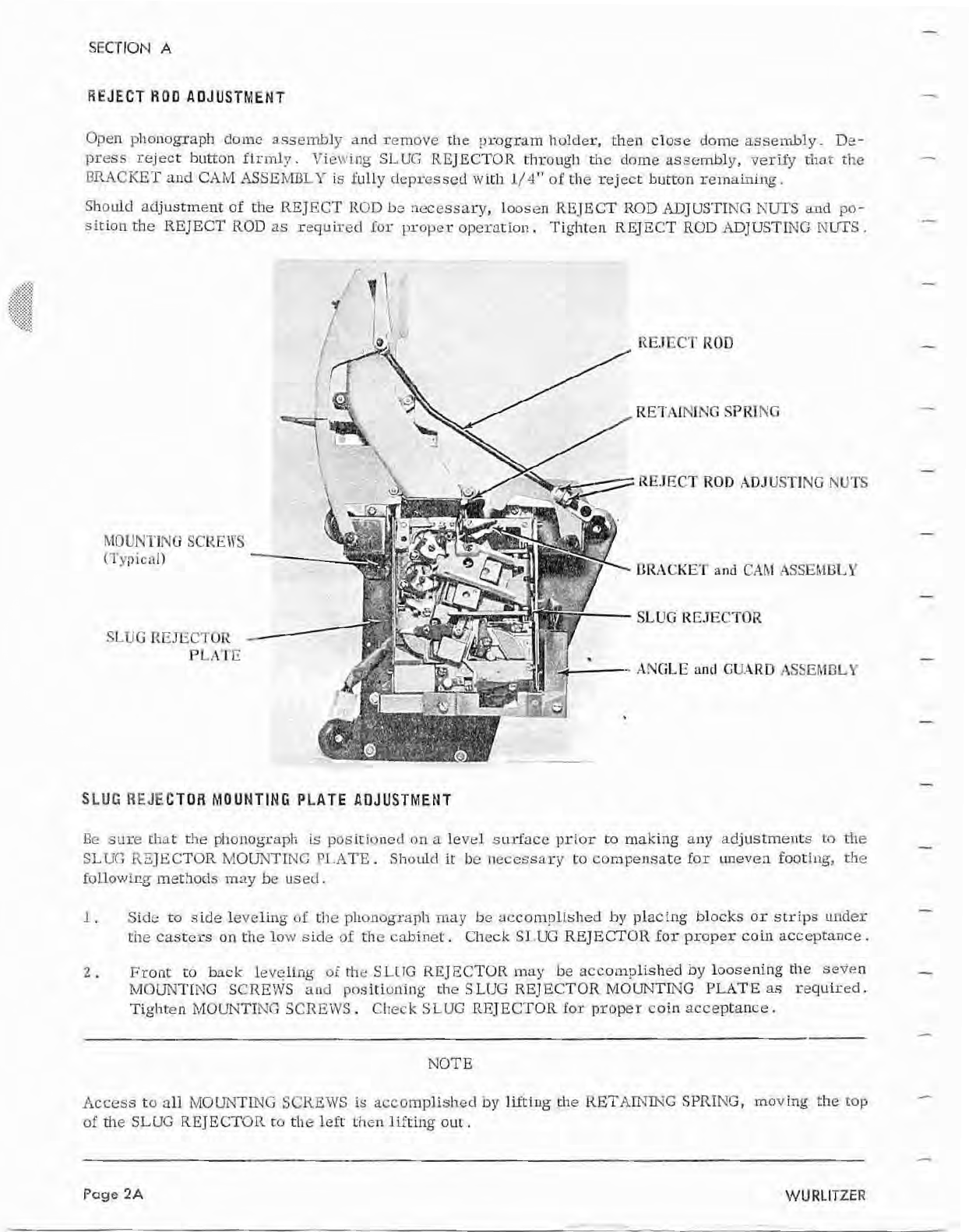 Preview page 2 of Wurlitzer 3500 ZODIAC Service Manual