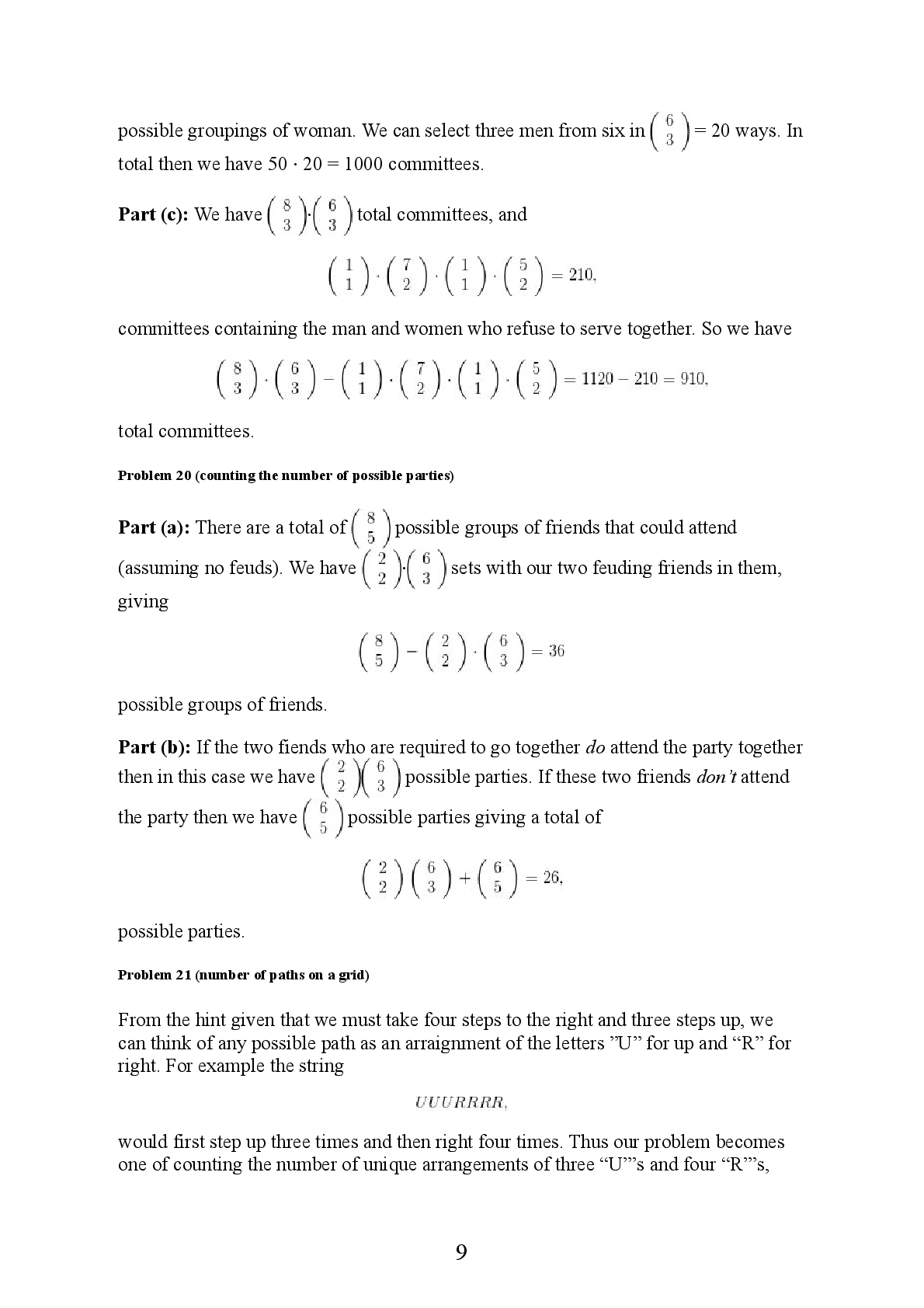 Preview page 9 of Solution Manual for A First Course In Probability (2015) By Sheldon Ross, John Weatherwax