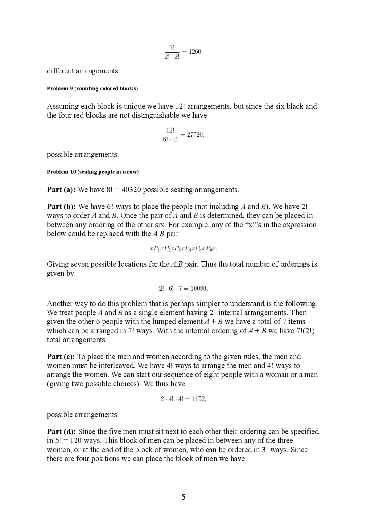 Preview page 5 of Solution Manual for A First Course In Probability (2015) By Sheldon Ross, John Weatherwax