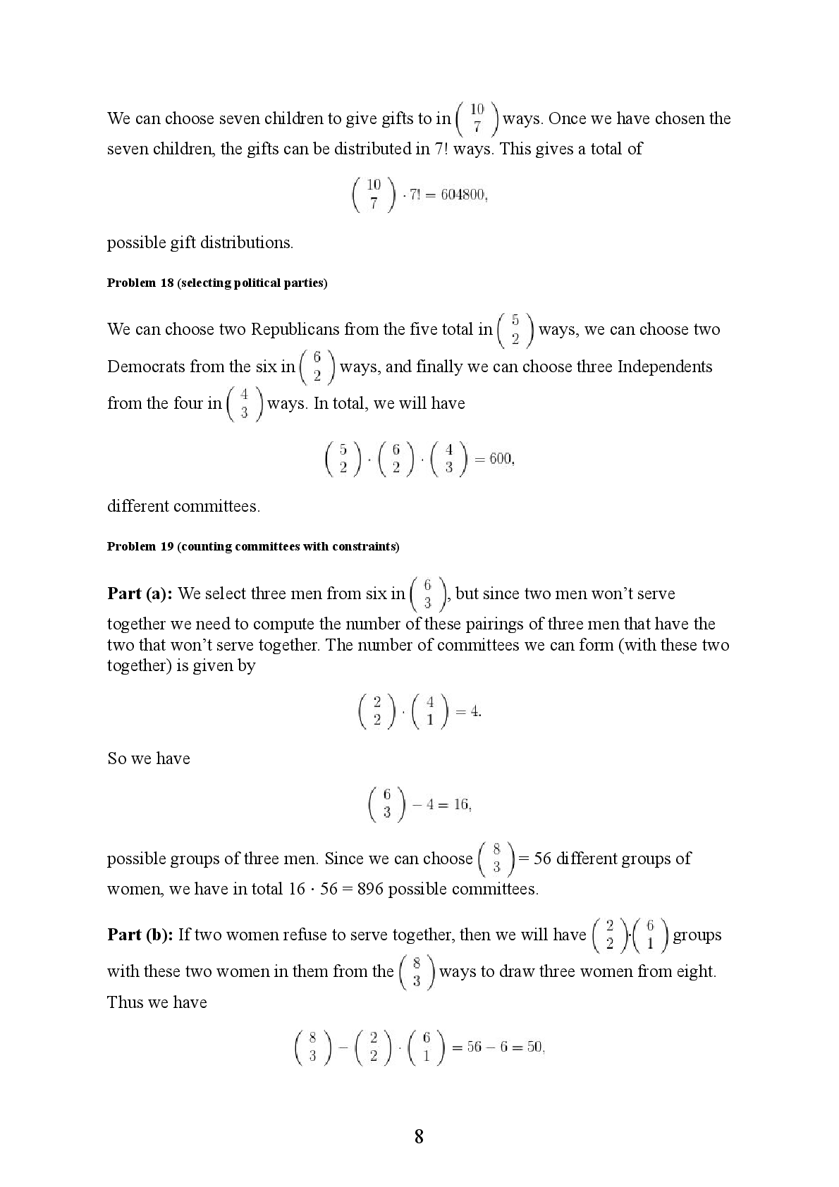 Preview page 8 of Solution Manual for A First Course In Probability (2015) By Sheldon Ross, John Weatherwax
