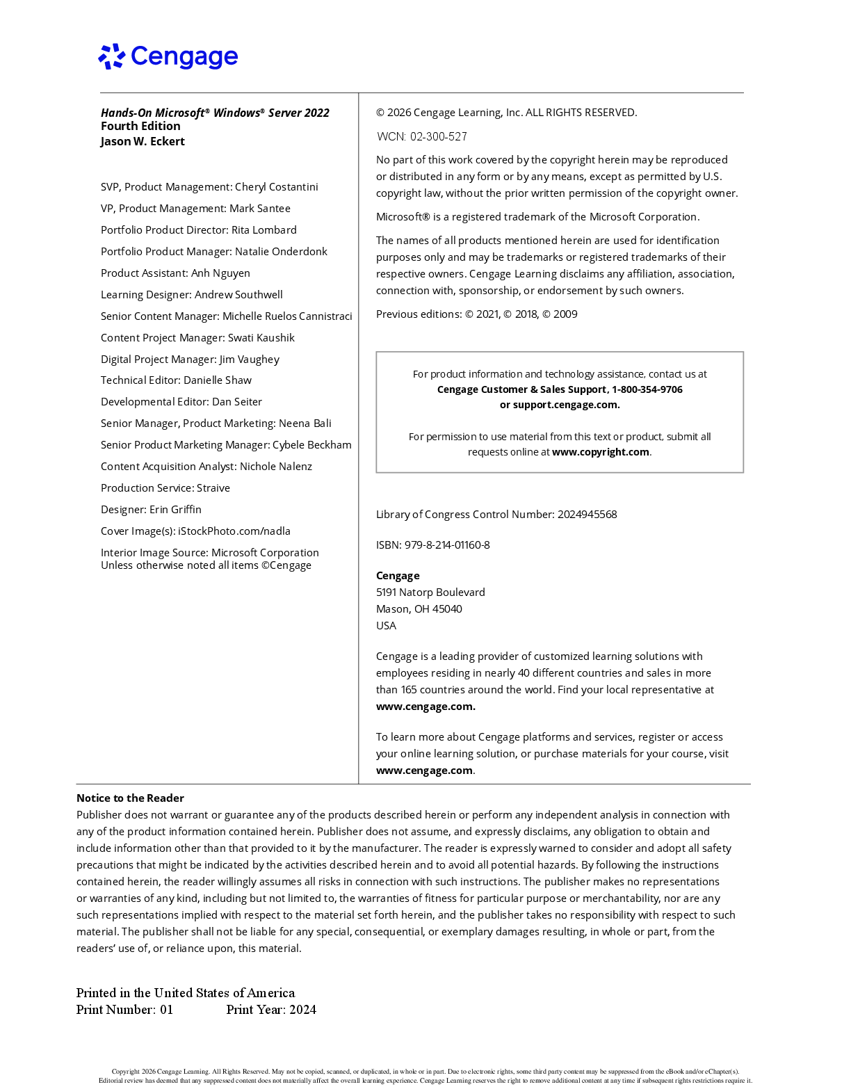 Preview page 4 of eBook PDF Hands-On Microsoft® Windows® Server 2022 4th Edition By Jason Eckert