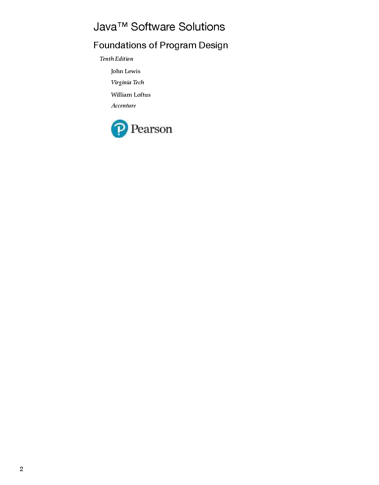 Preview page 2 of eBook PDF Java Software Solutions Foundations of Program Design 10th Edition By John Lewis, William Loftus