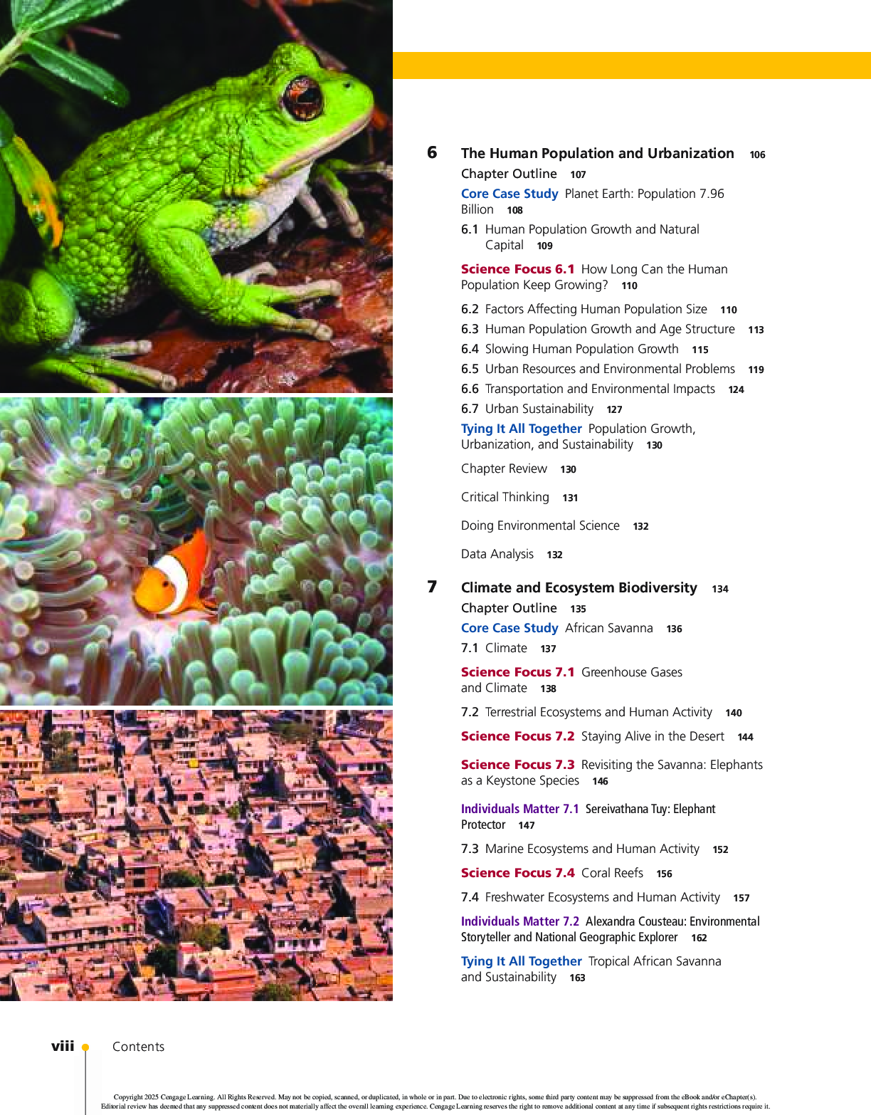 Preview page 6 of Environmental Science 17th Edition By G. Tyler Miller, Scott E. Spoolman, Danielle M. Andrews-Brown