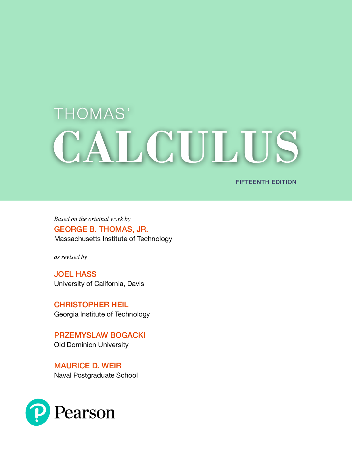 Preview page 5 of Thomas Calculus 15th Edition By George Brinton Thomas, Joel Hass