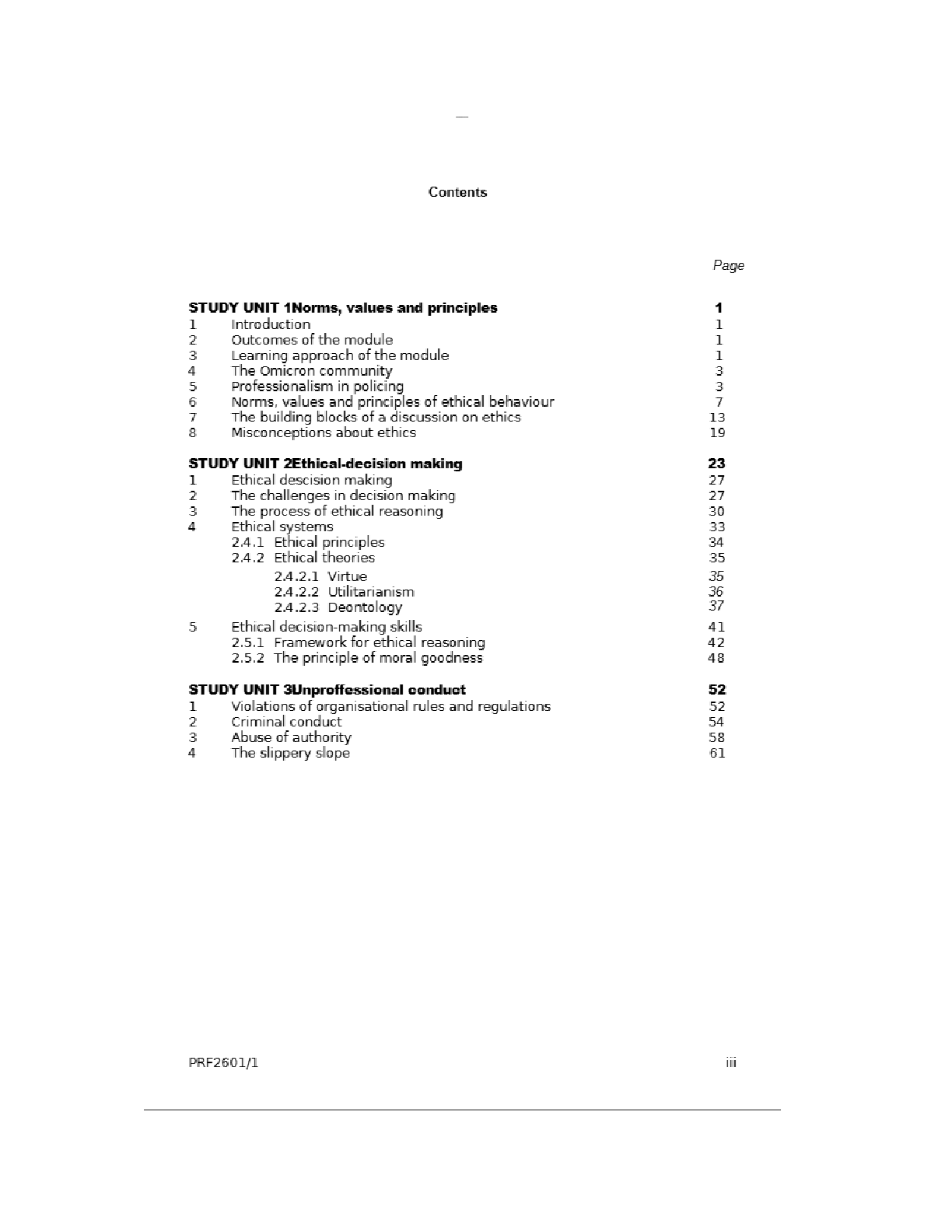 Preview page 2 of PRF2601 Exam Pack 2025..