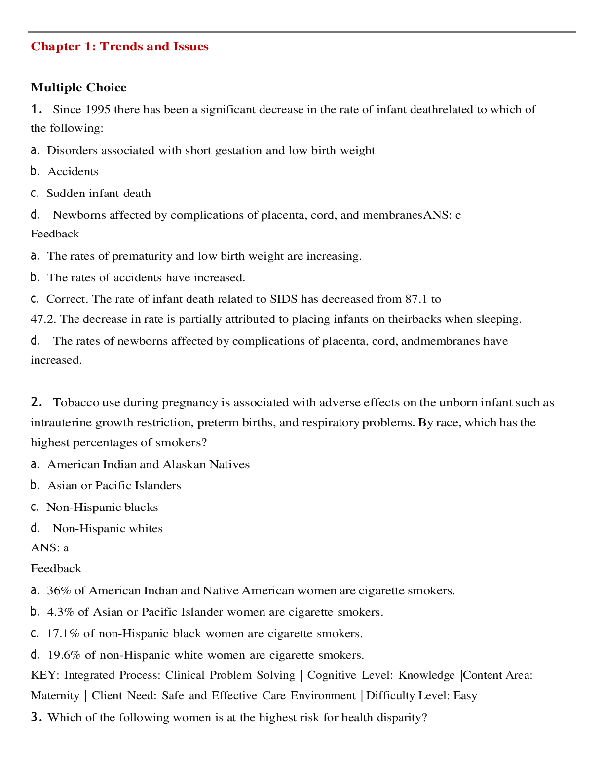 Preview page 4 of Test Bank for BASIC GERIATRIC NURSING 7th EDITION BY WILLIAMS TEST BANK A+ Latest