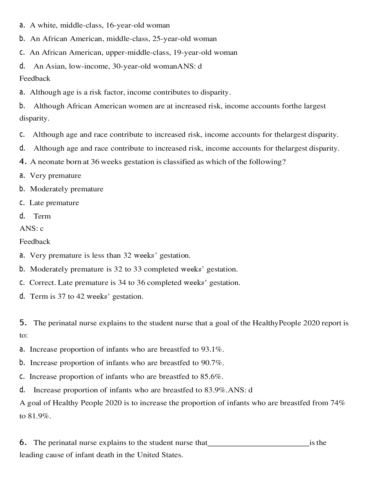Preview page 5 of Test Bank for BASIC GERIATRIC NURSING 7th EDITION BY WILLIAMS TEST BANK A+ Latest