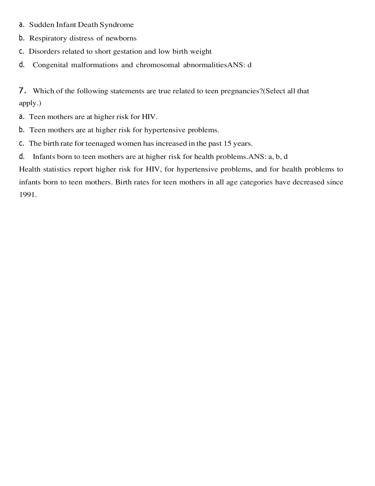 Preview page 6 of Test Bank for BASIC GERIATRIC NURSING 7th EDITION BY WILLIAMS TEST BANK A+ Latest