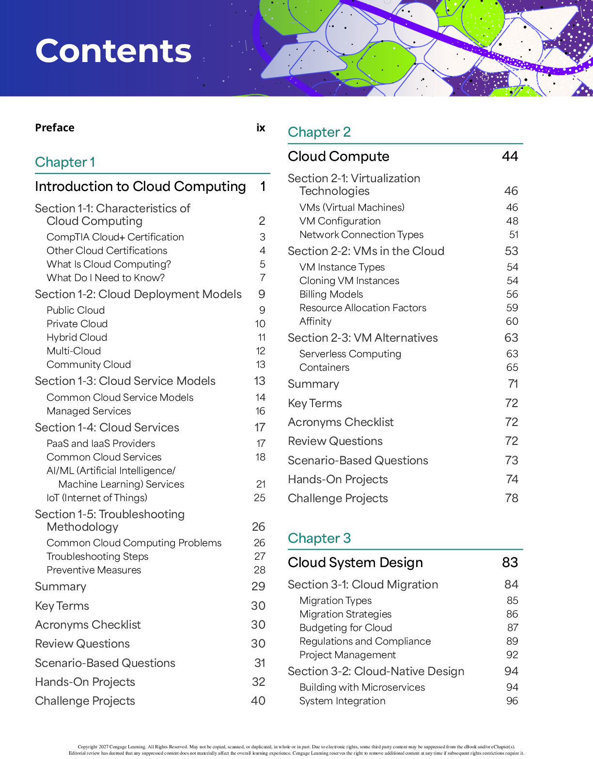 Preview page 5 of eBook [PDF] CompTIA Cloud+ Guide to Cloud Computing 3rd Edition By Jill West