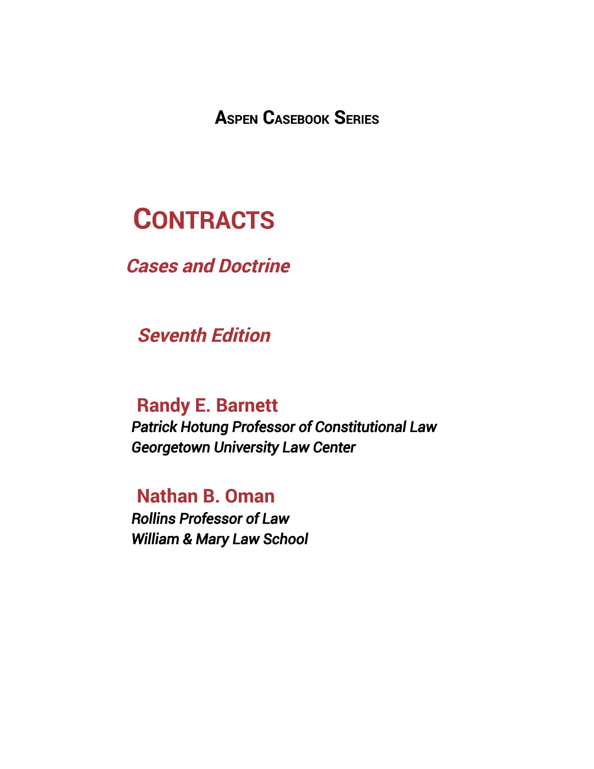 Preview page 5 of eBook PDF Contracts Cases and Doctrine 7th Edition By Randy E. Barnett, Nathan B. Oman