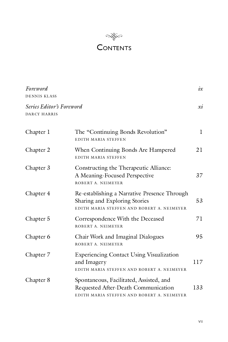 Preview page 4 of Working with Continuing Bonds in Grief Therapy A Practical Guide By Robert A. Neimeyer, Edith Maria Steffen