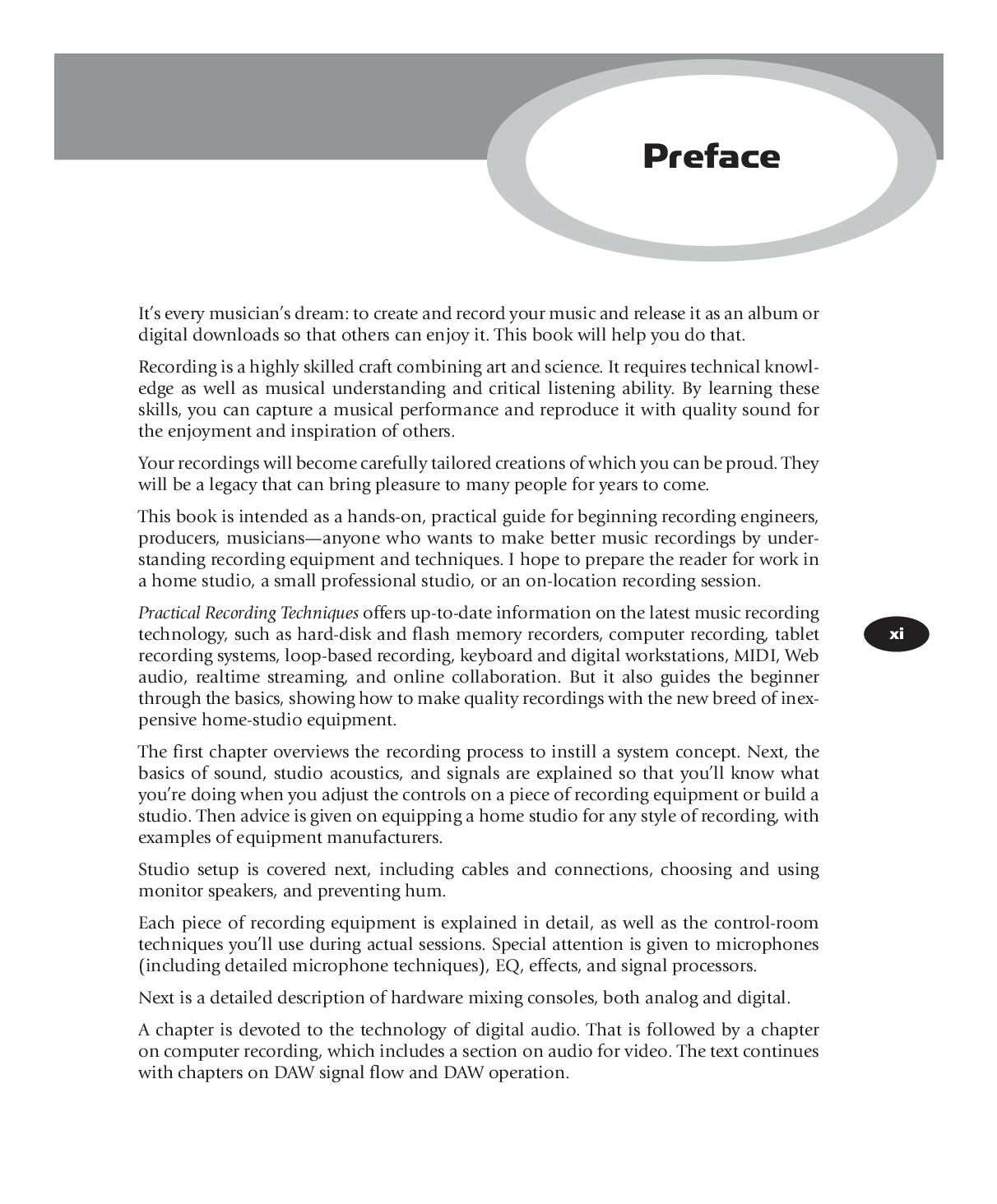 Preview page 7 of Practical Recording Techniques The Step-by-Step Approach to Professional Audio Recording 7th Edition By Bruce Bartlett,