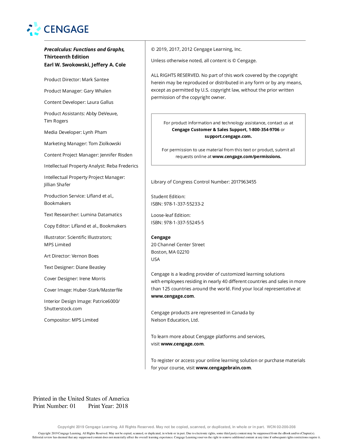 Preview page 3 of eBook PDF Precalculus Functions and Graphs 13th Edition By Earl Swokowski