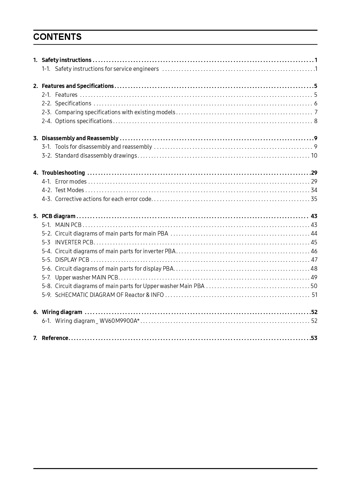 Preview page 2 of SAMSUNG WV60M9900AVA5 Service Manual
