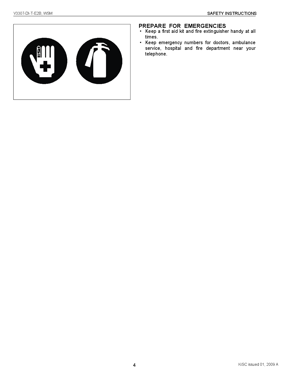 Preview page 4 of Kubota Engine Service Manual V3307-DI-T-E2B
