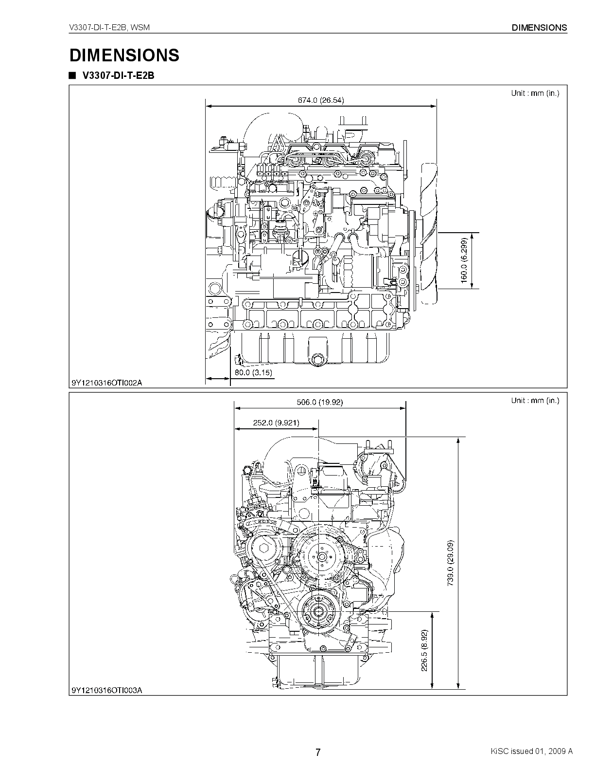 Preview page 7 of Kubota Engine Service Manual V3307-DI-T-E2B