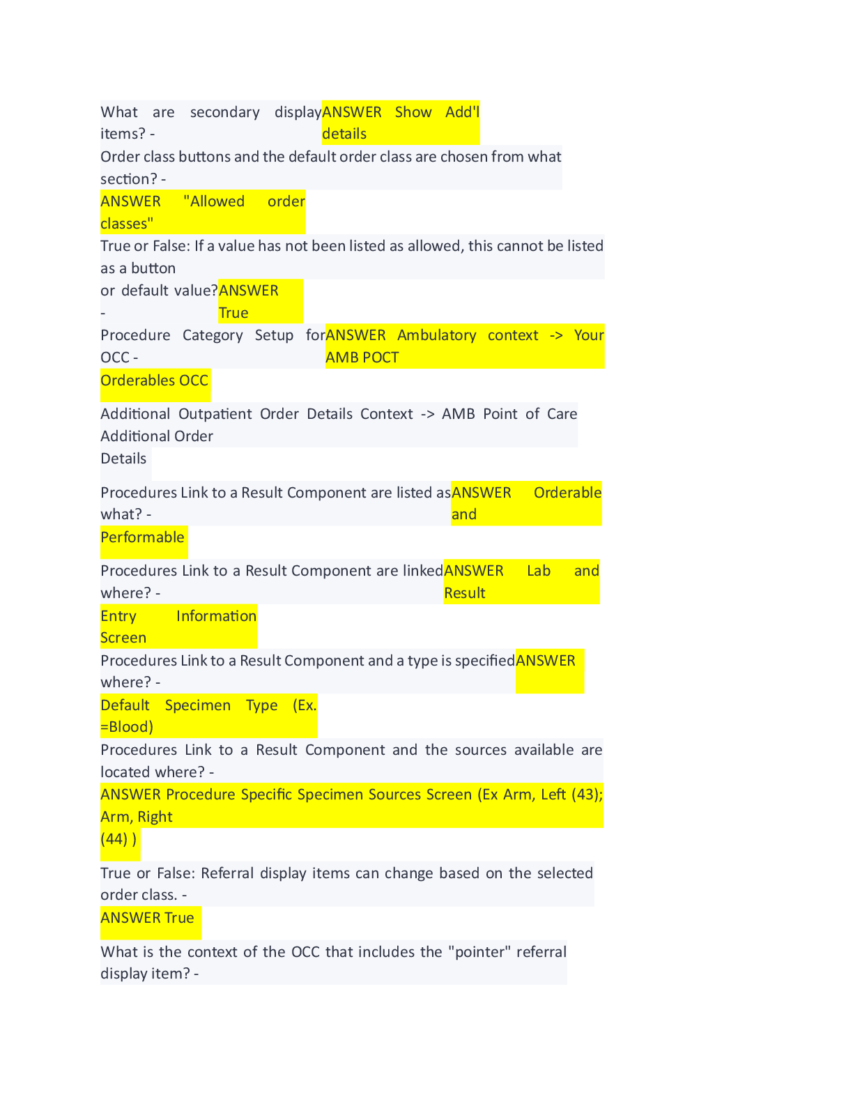 Preview page 3 of Epic AMB 400 Highlighted Exam Questions and  correct   Answers