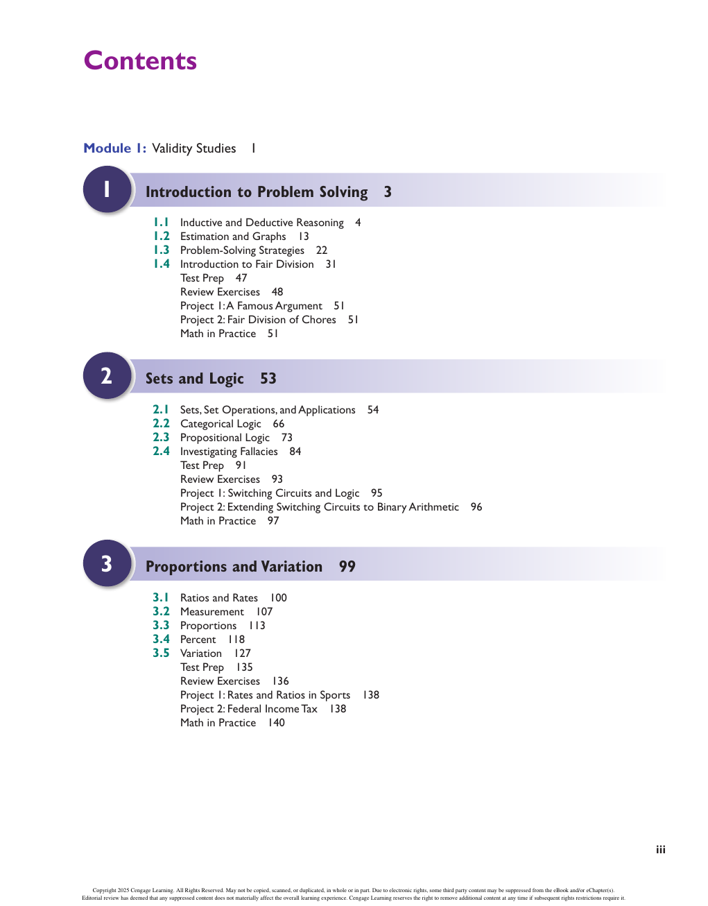 Preview page 4 of Discovering Mathematics A Quantitative Reasoning Approach 2nd Edition By Richard Aufmann