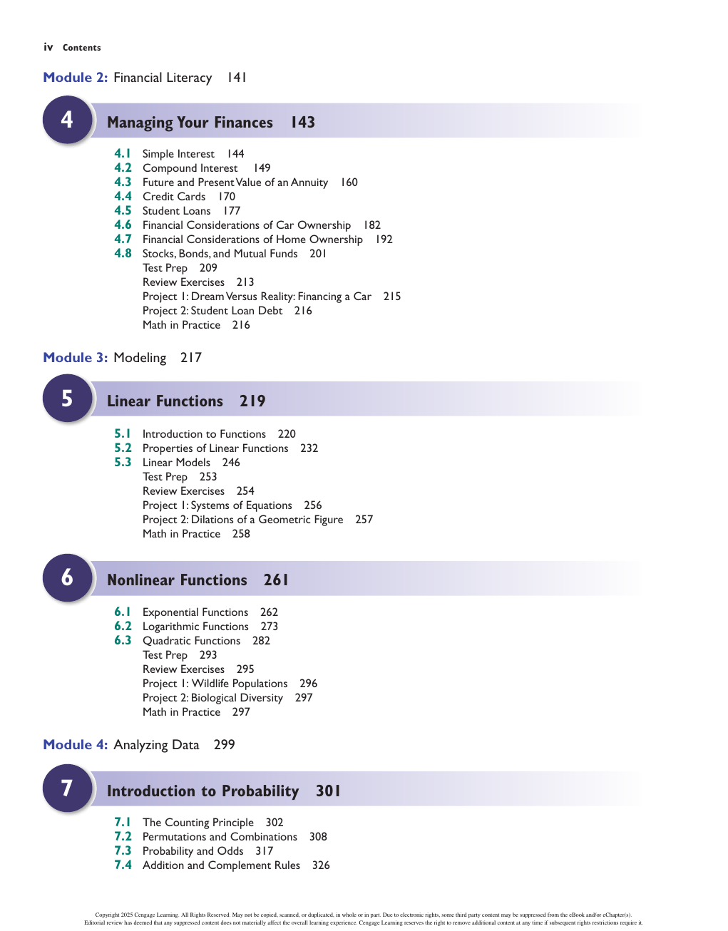 Preview page 5 of Discovering Mathematics A Quantitative Reasoning Approach 2nd Edition By Richard Aufmann