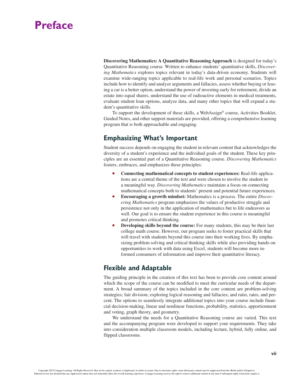 Preview page 8 of Discovering Mathematics A Quantitative Reasoning Approach 2nd Edition By Richard Aufmann