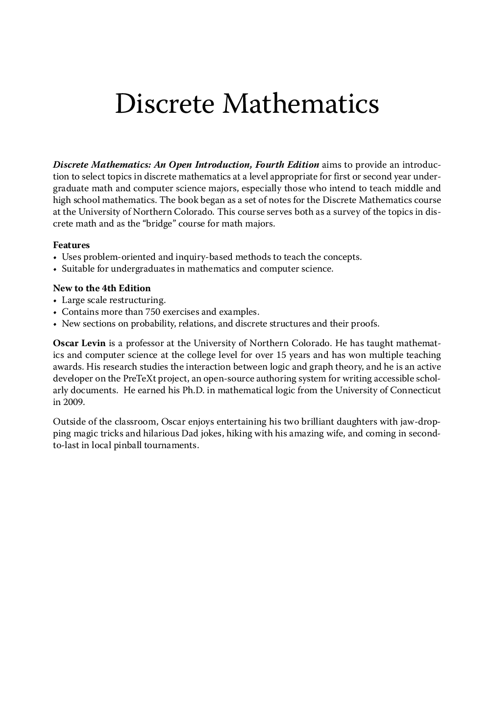 Preview page 2 of Discrete Mathematics An Open Introduction 4th Edition By Oscar Levin