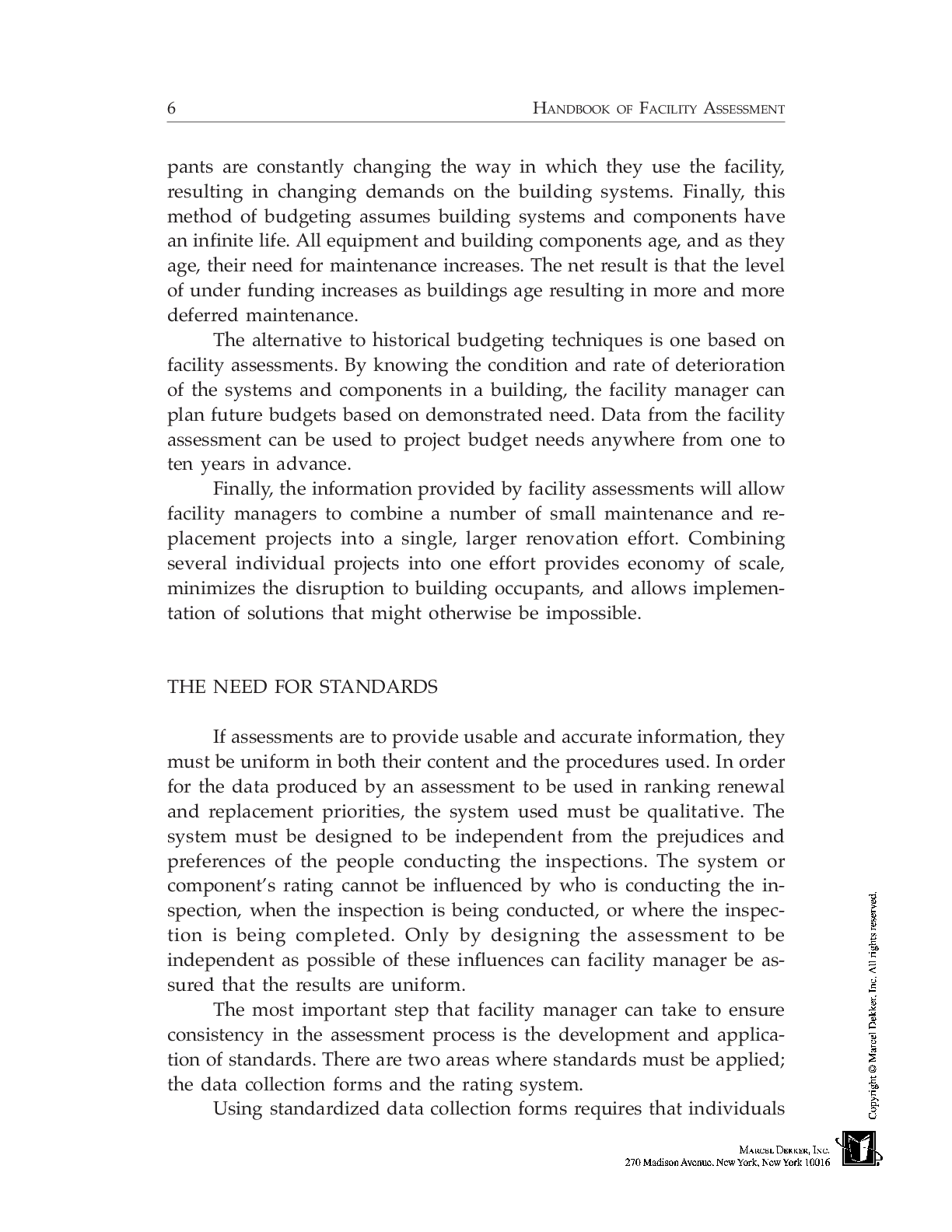 Preview page 10 of Handbook of Facility Assessment By James E Piper