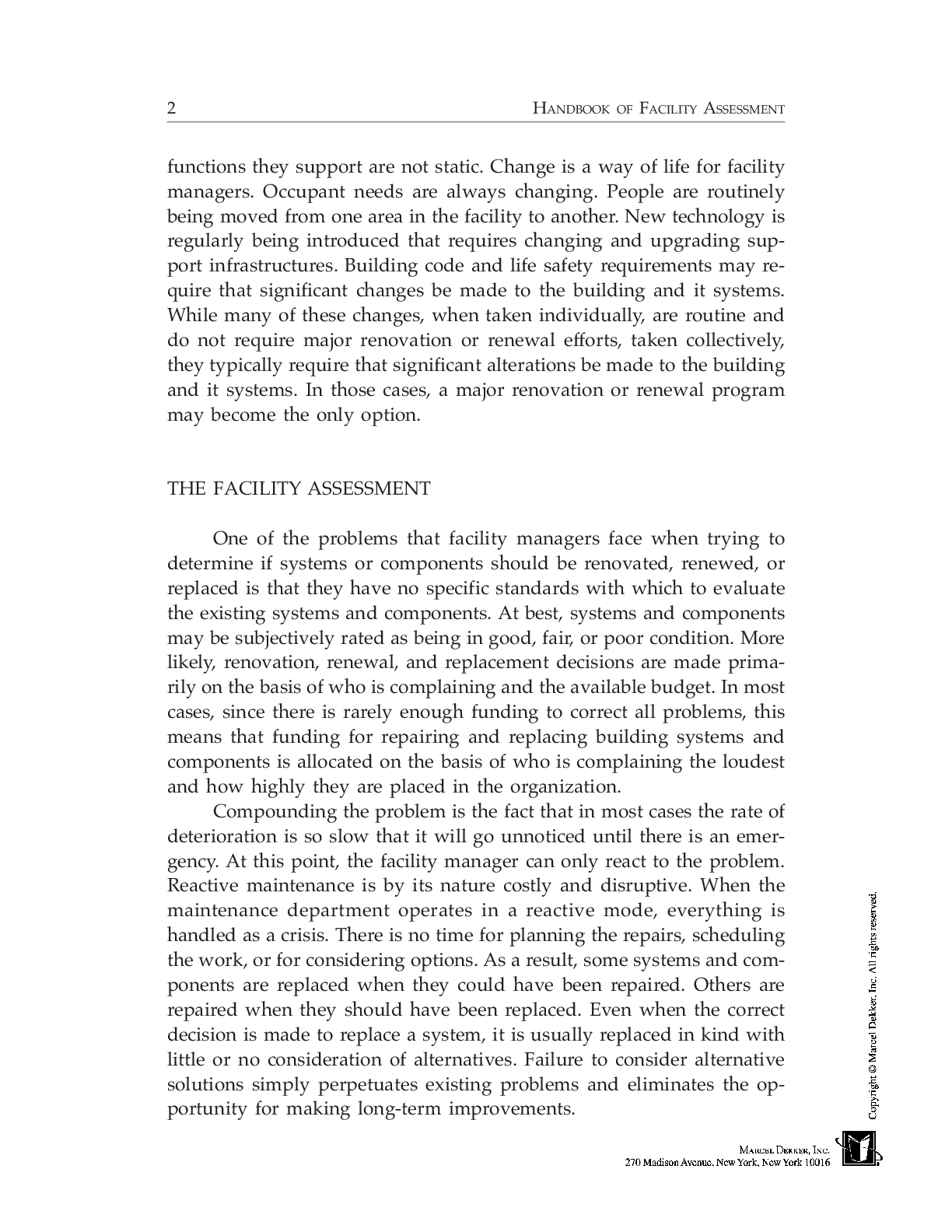 Preview page 6 of Handbook of Facility Assessment By James E Piper