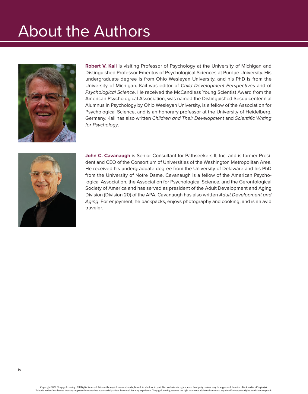 Preview page 6 of eBook PDF Human Development A Life-Span View 10th Edition By Robert V. Kail, John C. Cavanaugh