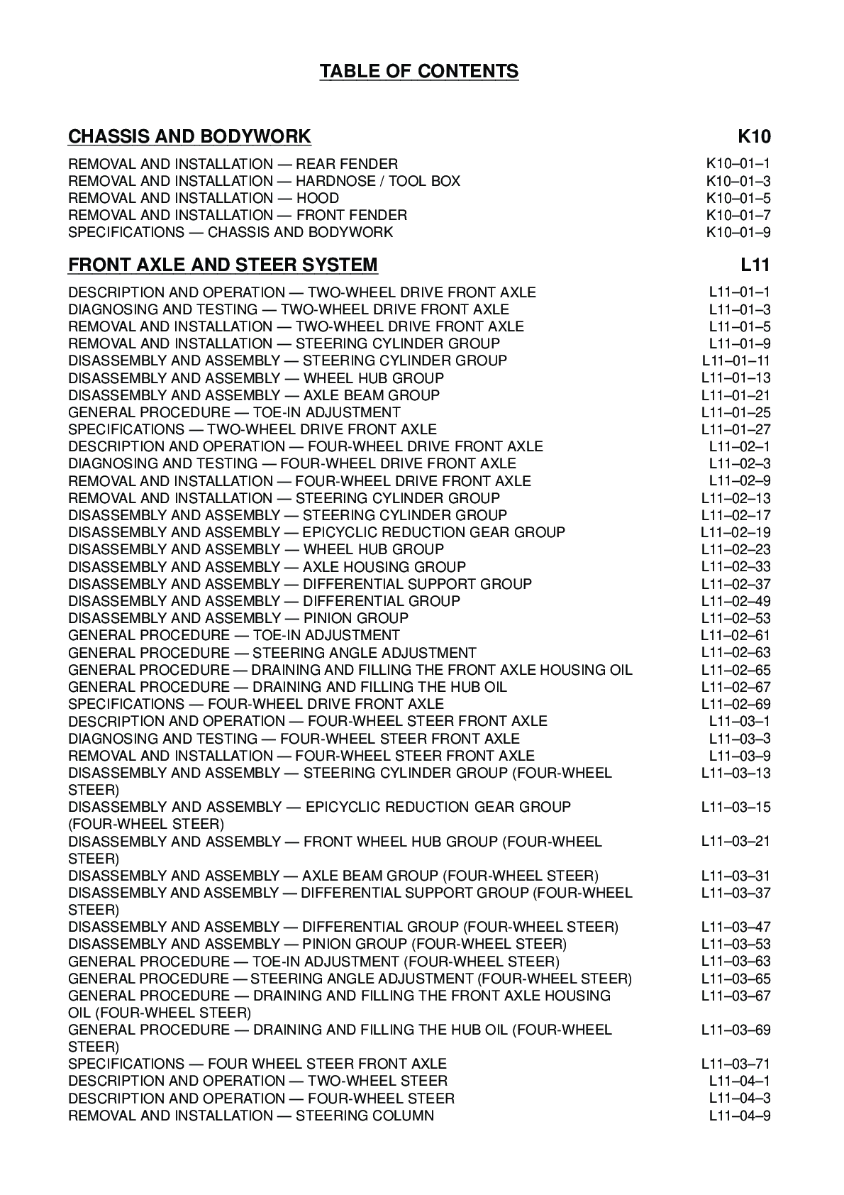 Preview page 3 of TEREX TX760B TX860B BACKHOE LOADER WORKSHOP SERVICE REPAIR MANUAL