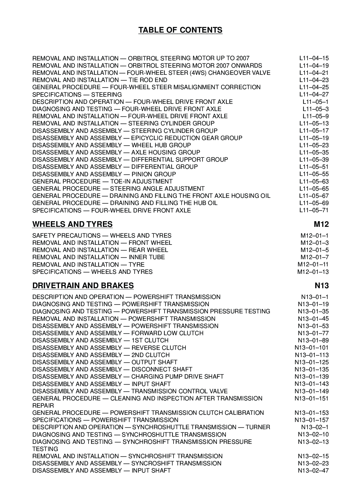 Preview page 4 of TEREX TX760B TX860B BACKHOE LOADER WORKSHOP SERVICE REPAIR MANUAL