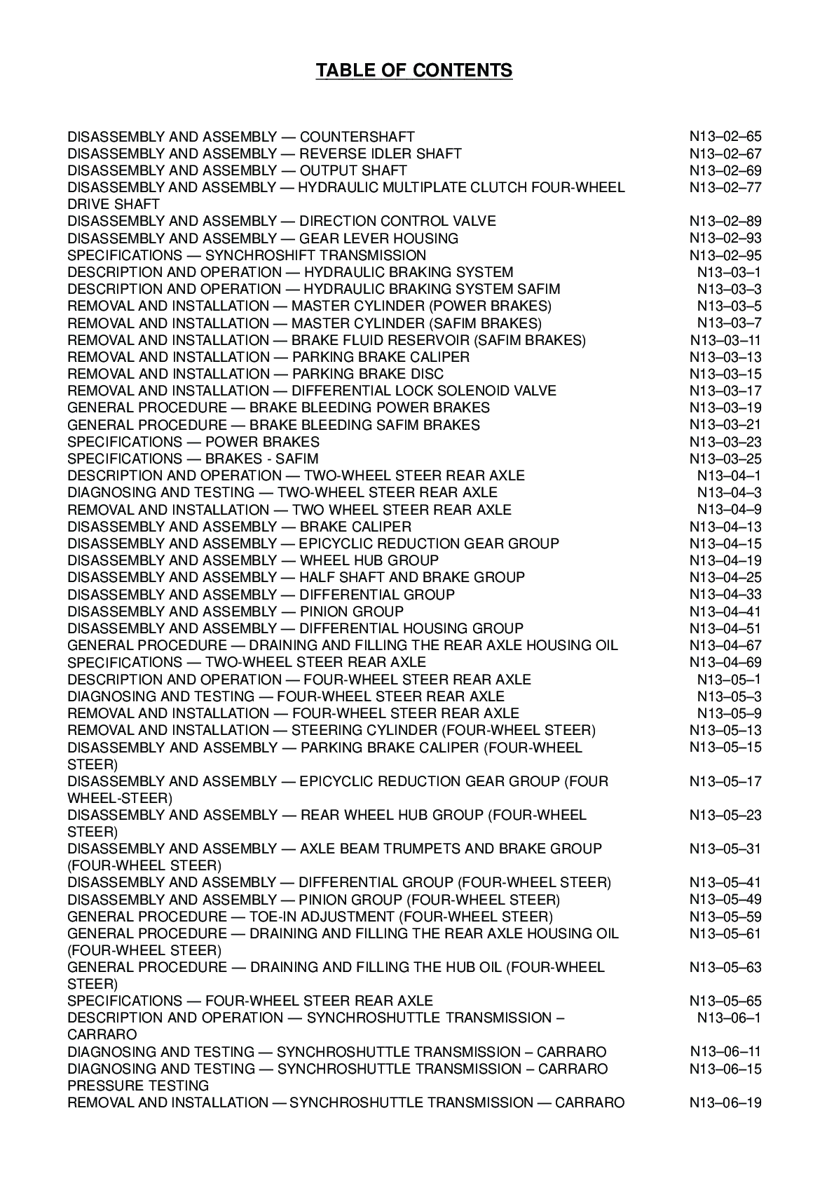 Preview page 5 of TEREX TX760B TX860B BACKHOE LOADER WORKSHOP SERVICE REPAIR MANUAL