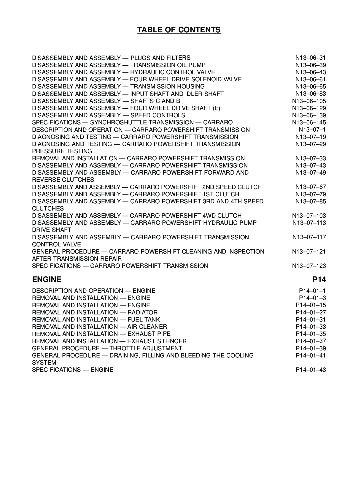 Preview page 6 of TEREX TX760B TX860B BACKHOE LOADER WORKSHOP SERVICE REPAIR MANUAL