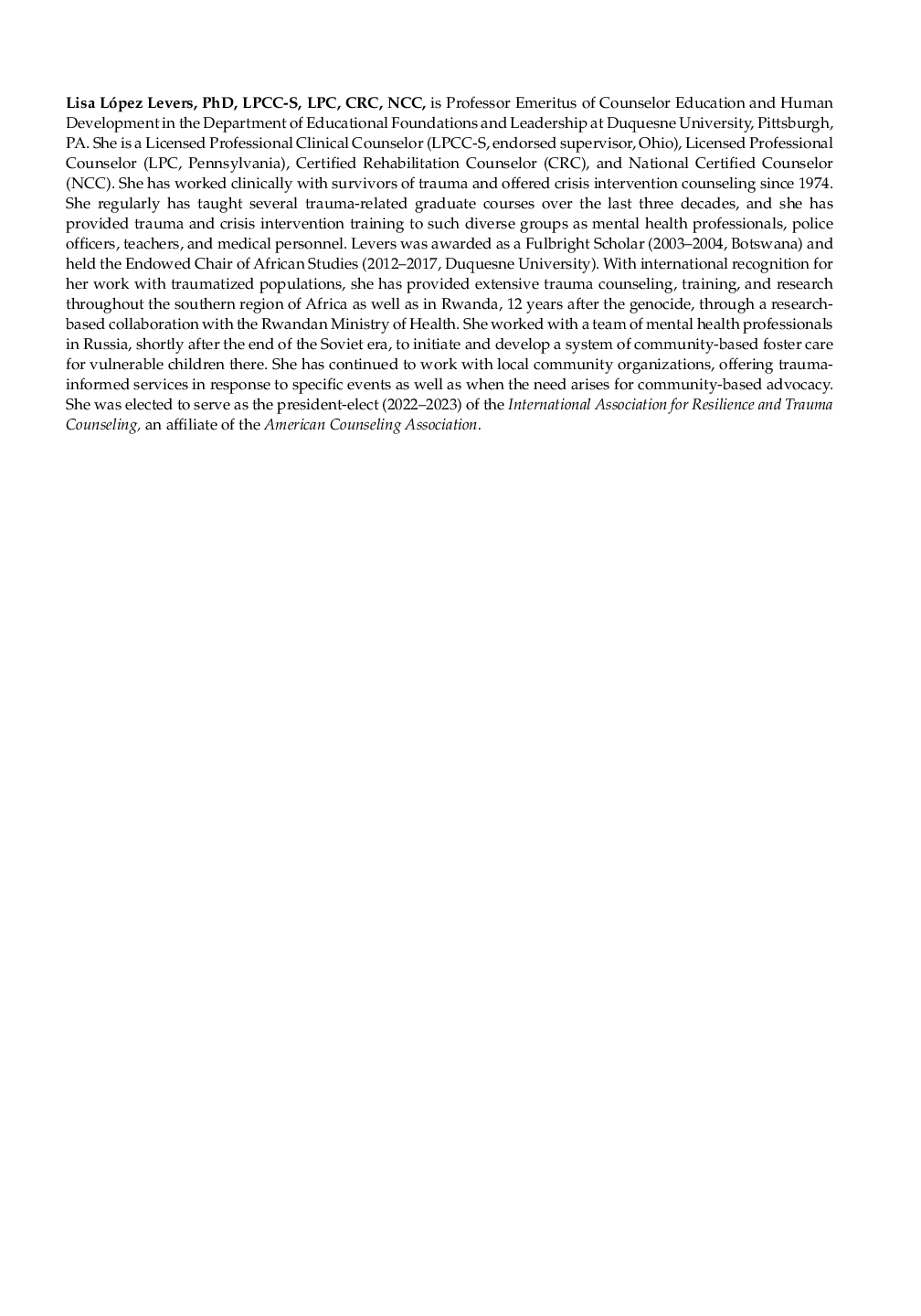 Preview page 3 of Trauma Counseling 2nd Edition By Lisa López Levers