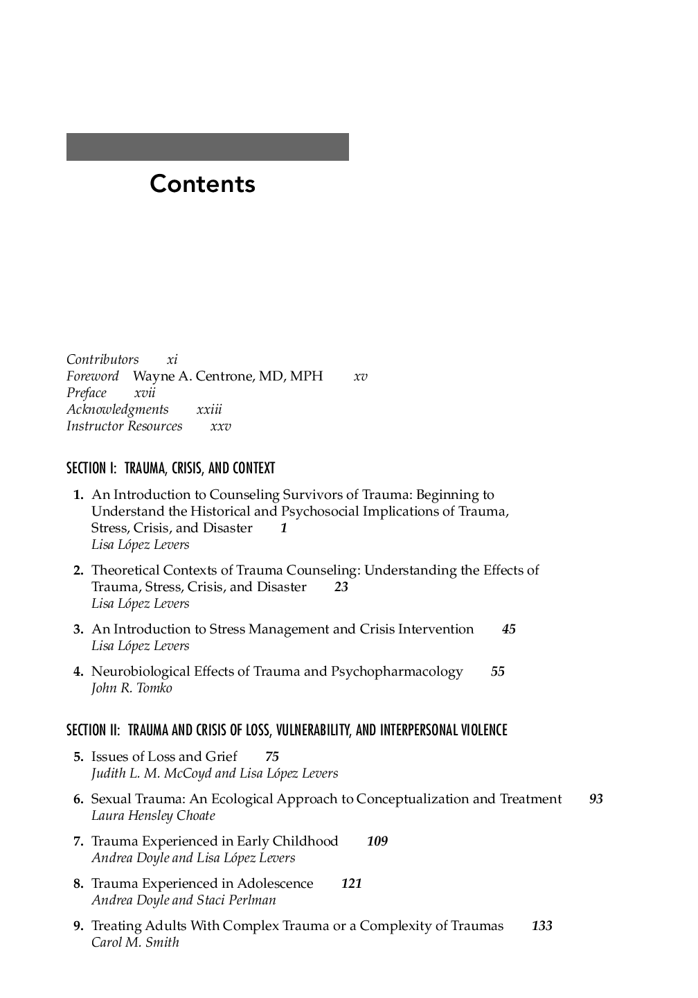 Preview page 6 of Trauma Counseling 2nd Edition By Lisa López Levers