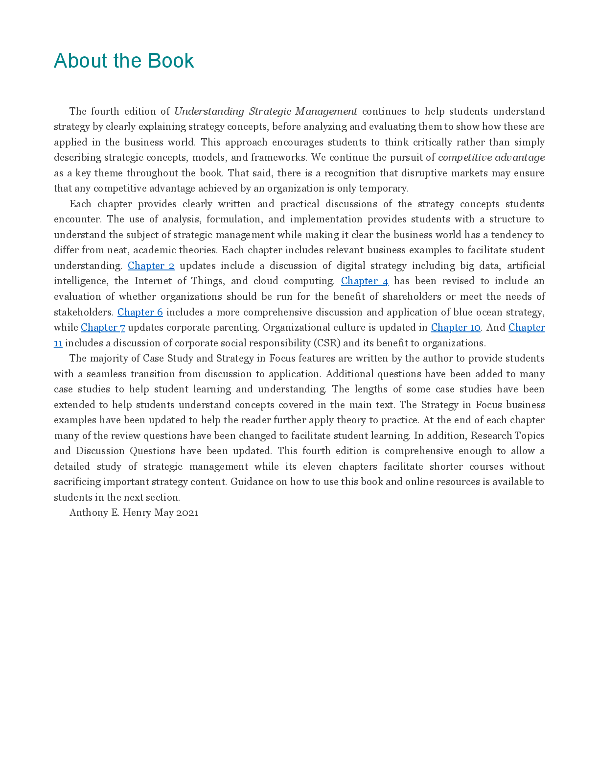 Preview page 6 of Understanding Strategic Management 4th Edition By Anthony Henry
