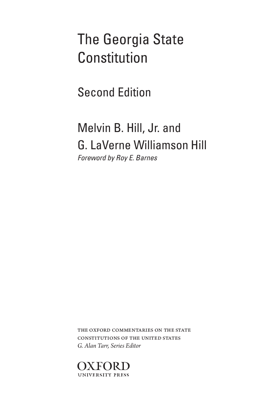 Preview page 4 of eBook PDF The Georgia State Constitution 2nd Edition By HILL