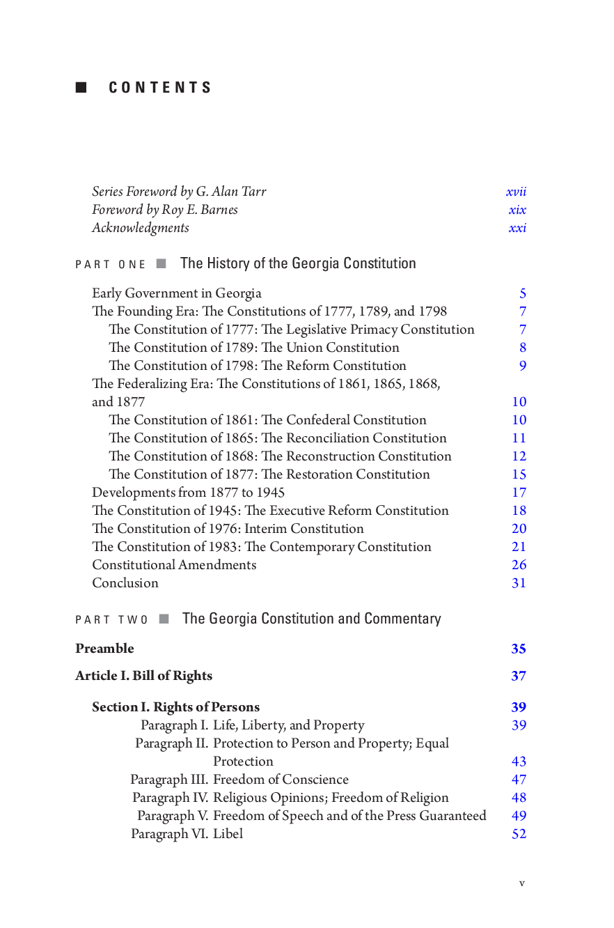 Preview page 6 of eBook PDF The Georgia State Constitution 2nd Edition By HILL
