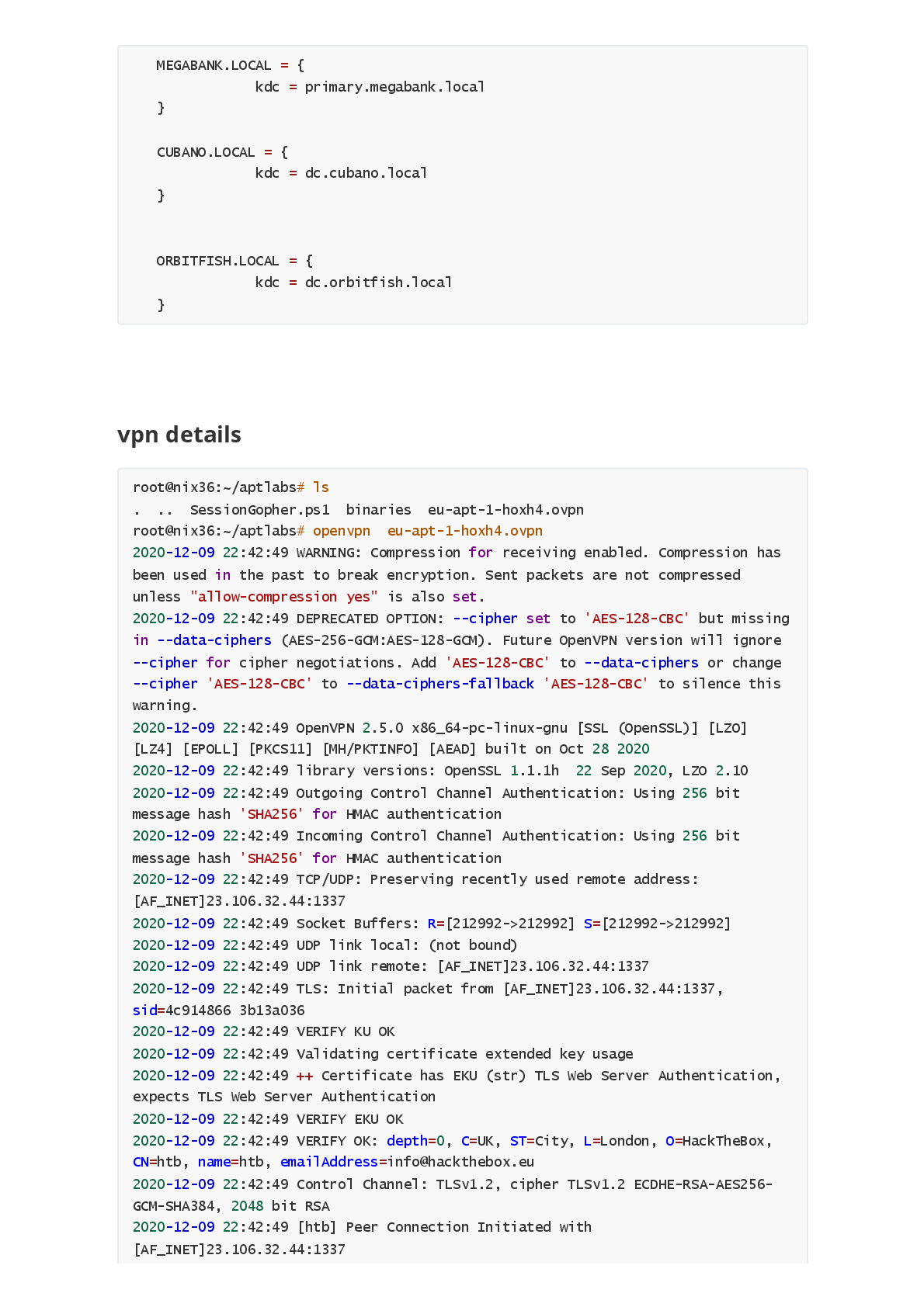 Preview page 6 of APTLabs ProLab Writeup - Hack The Box