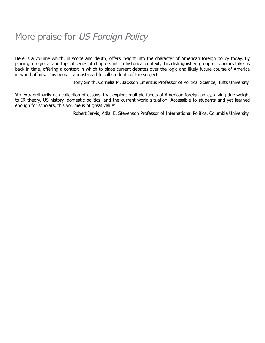 Preview page 2 of US Foreign Policy 3rd Edition By Michael Cox, Doug Stokes